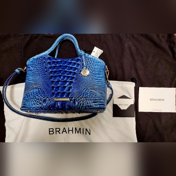 BRAHMIN | Elaine Blue Shadow Melbourne Bag | *NWT* - Picture 4 of 11